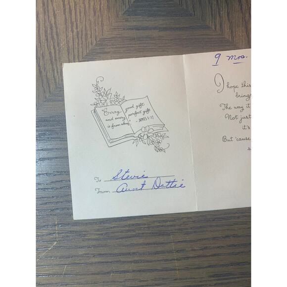 Girl with Kitten Carrying a Flowerpot, Birthday Happiness, 1950s Vintage - Picture 2 of 3